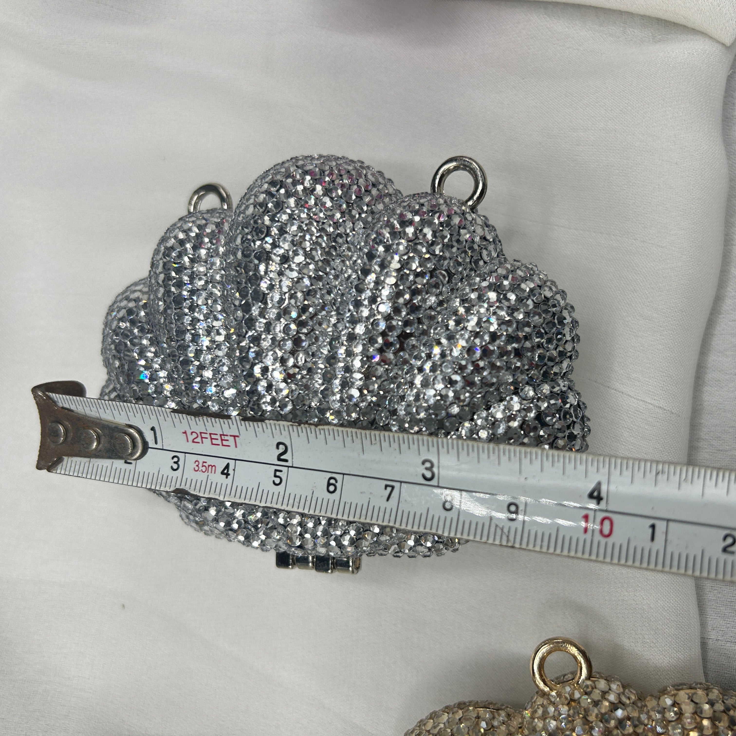 Imported ladies clutch with swarovski crystals 