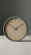 Slate Blue Minimalist Boardroom Clock
