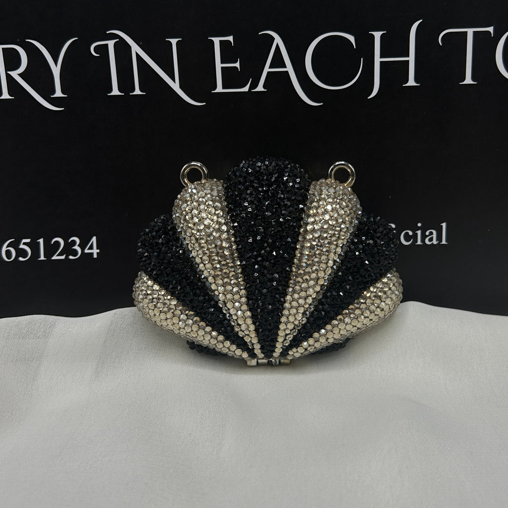 Imported ladies clutch with swarovski crystals 