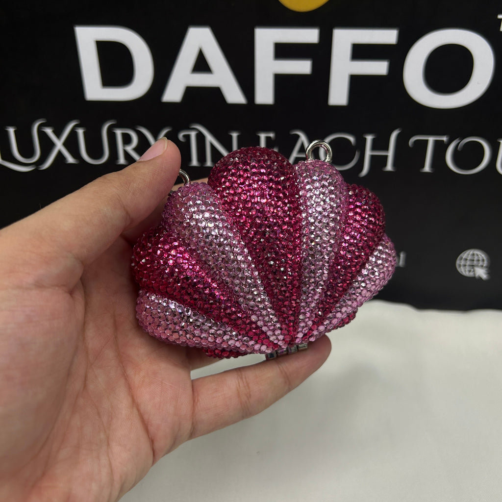 Imported ladies clutch with swarovski crystals 