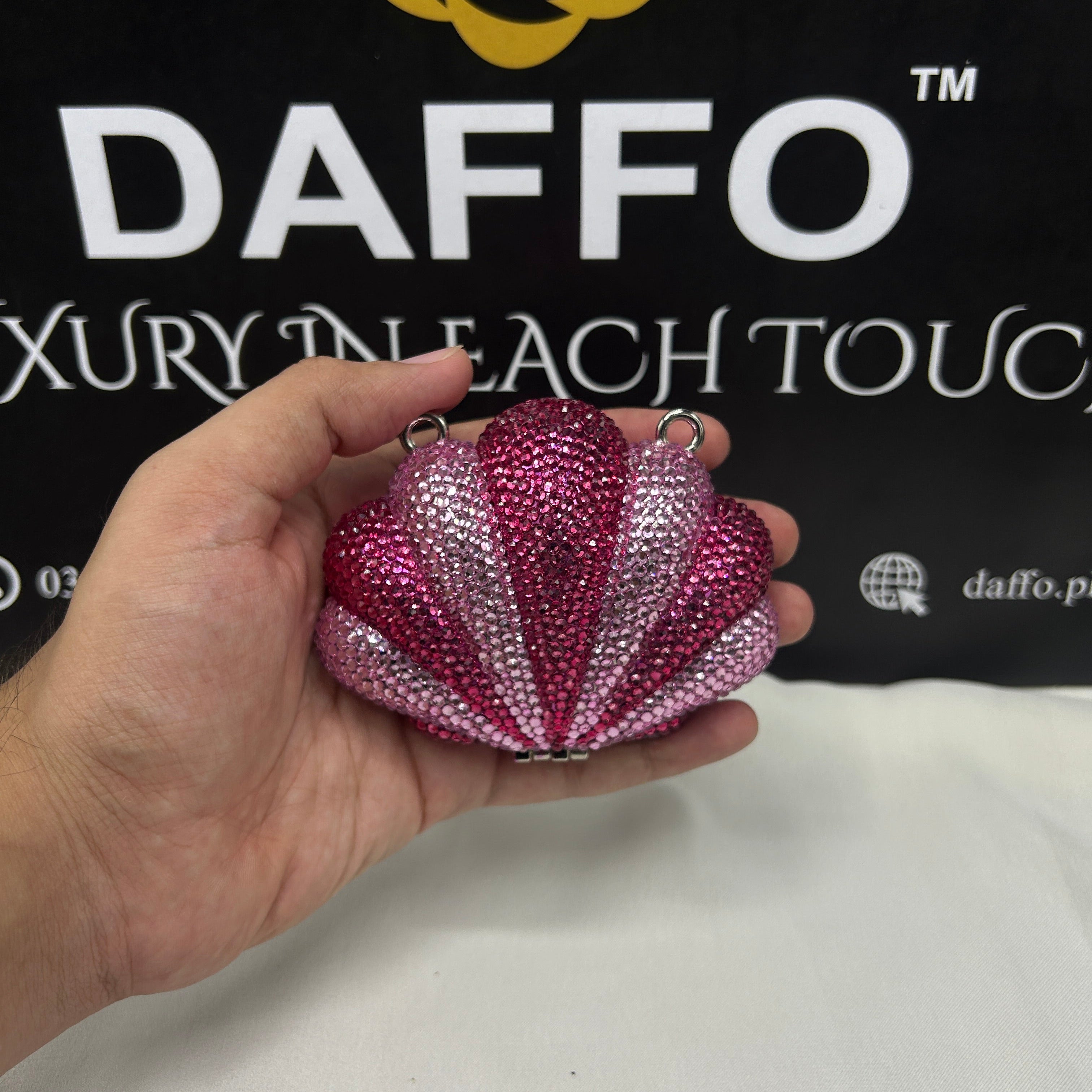 Imported ladies clutch with swarovski crystals 