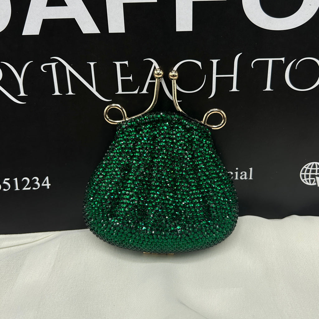 Imported ladies clutch with swarovski crystals 