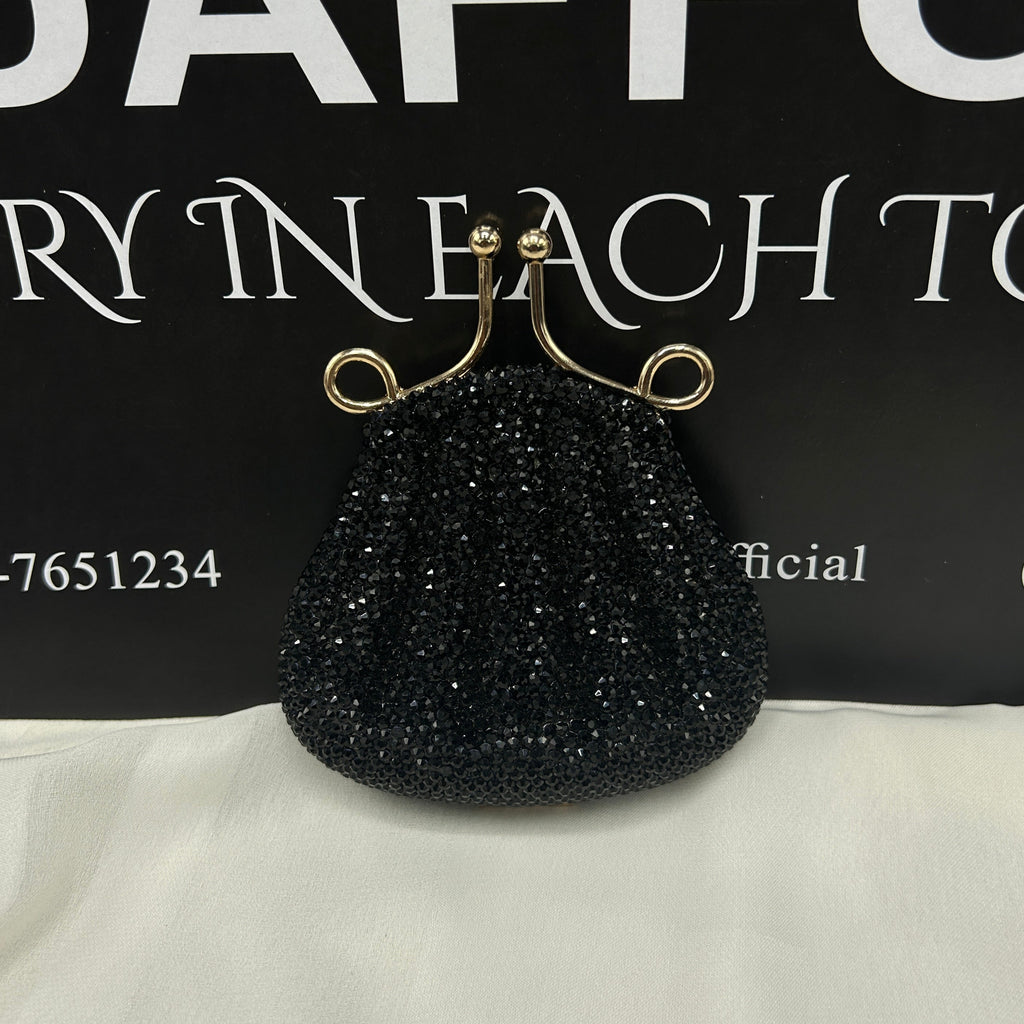 Imported ladies clutch with swarovski crystals 