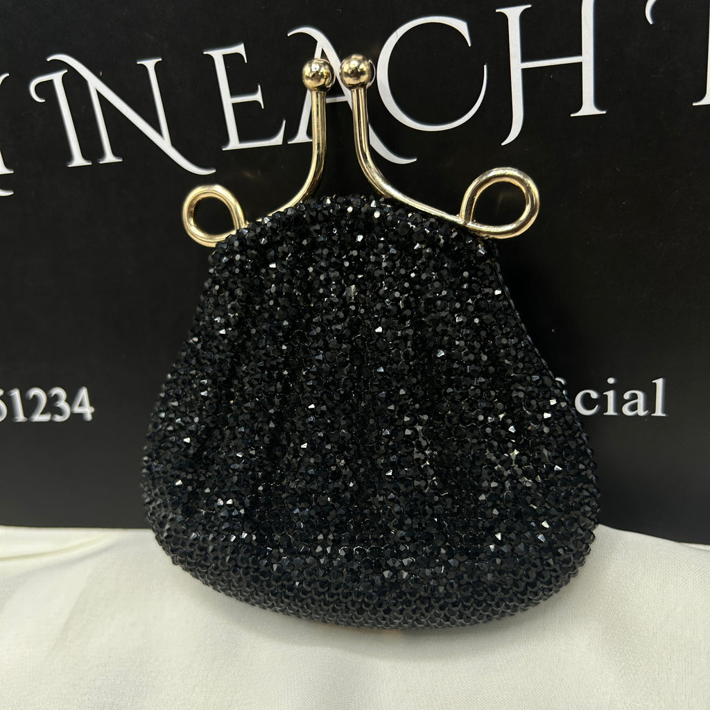 Imported ladies clutch with swarovski crystals 