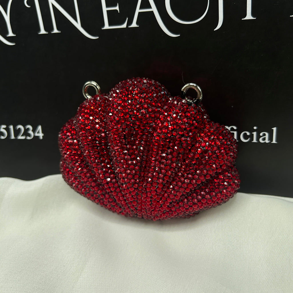 Imported ladies clutch with swarovski crystals 