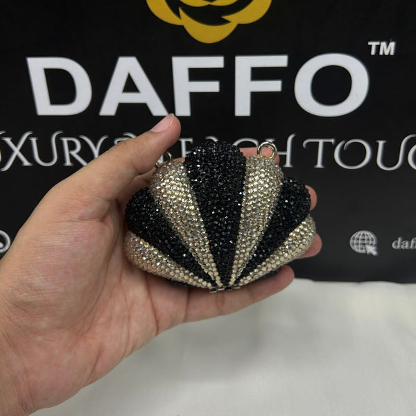 Imported ladies clutch with swarovski crystals 