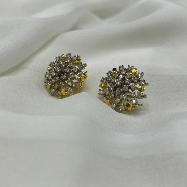 DIAMOND CUT RP GOLD PLATED EARRINGS