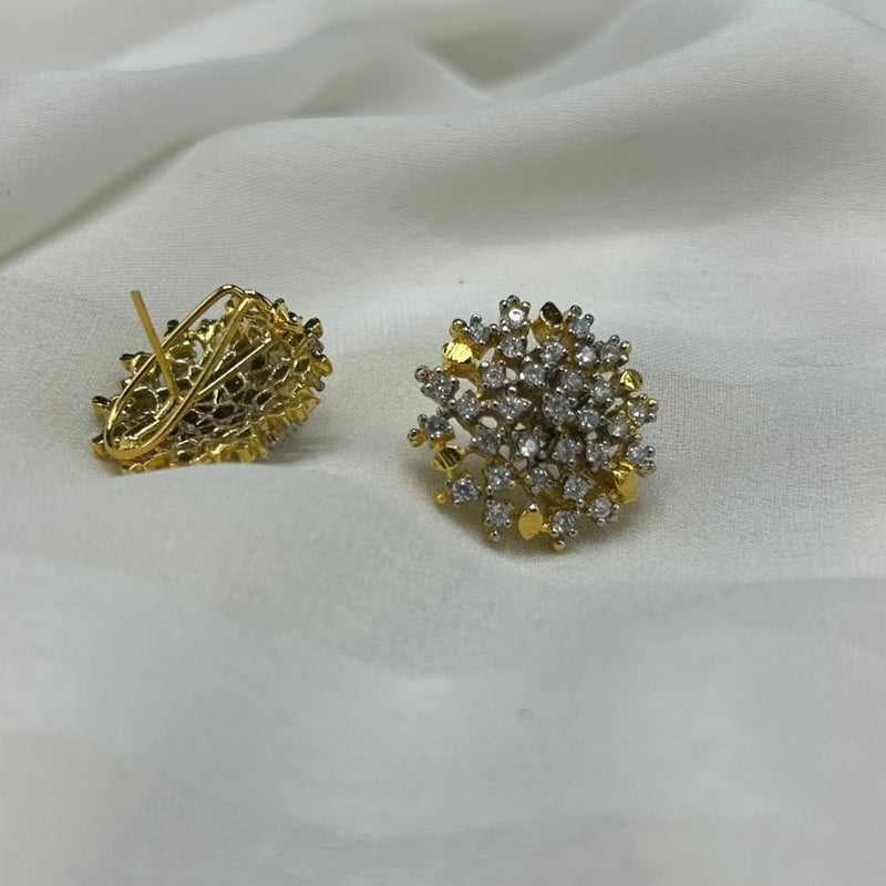 Diamond cut Gold plated Studs