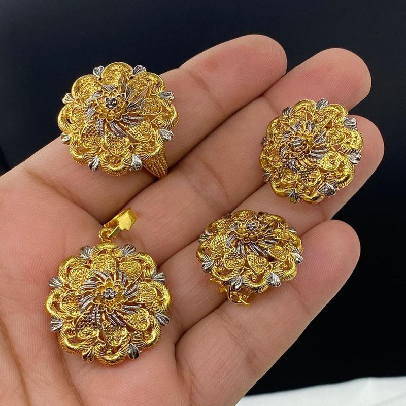 RP gold plated floral (3-in-1) sets