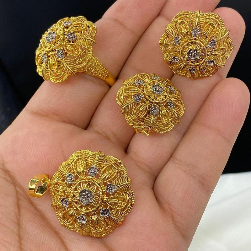 RP gold plated floral (3-in-1) sets