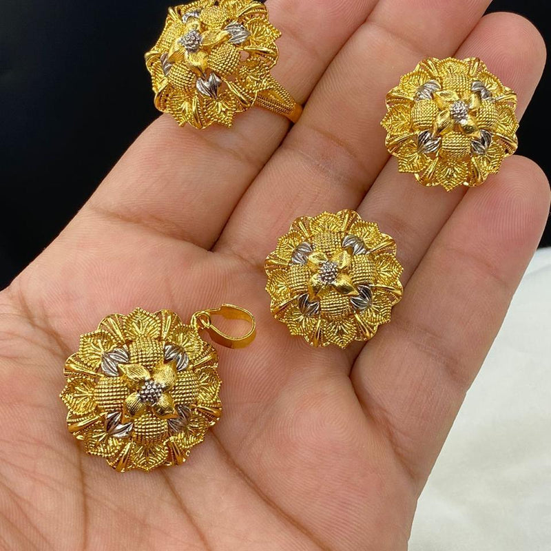 RP gold plated floral (3-in-1) sets