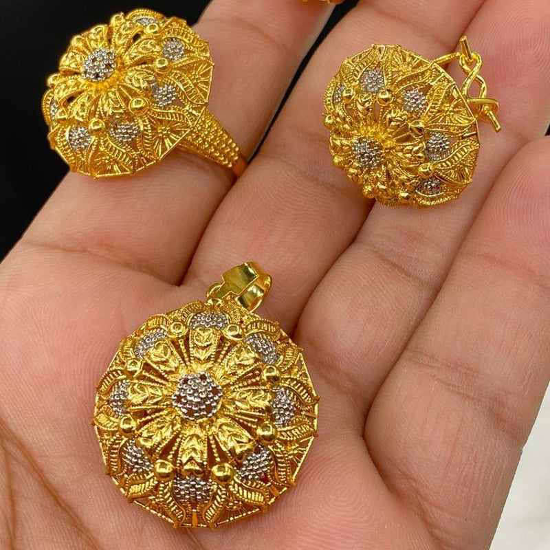 RP gold plated floral (3-in-1) sets