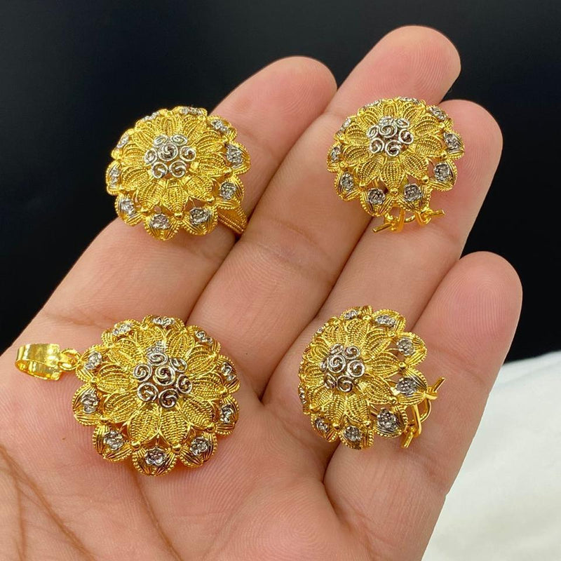 RP gold plated floral (3-in-1) sets