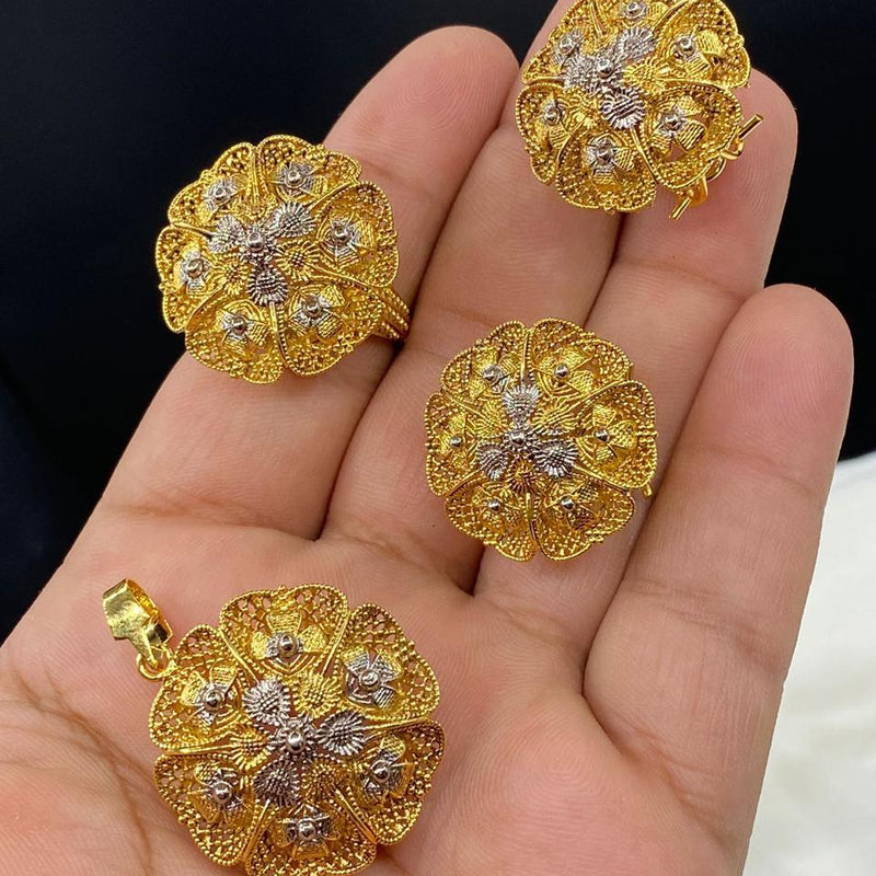 RP gold plated floral (3-in-1) sets