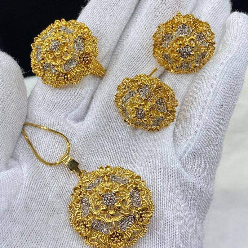 RP gold plated floral (3-in-1) sets