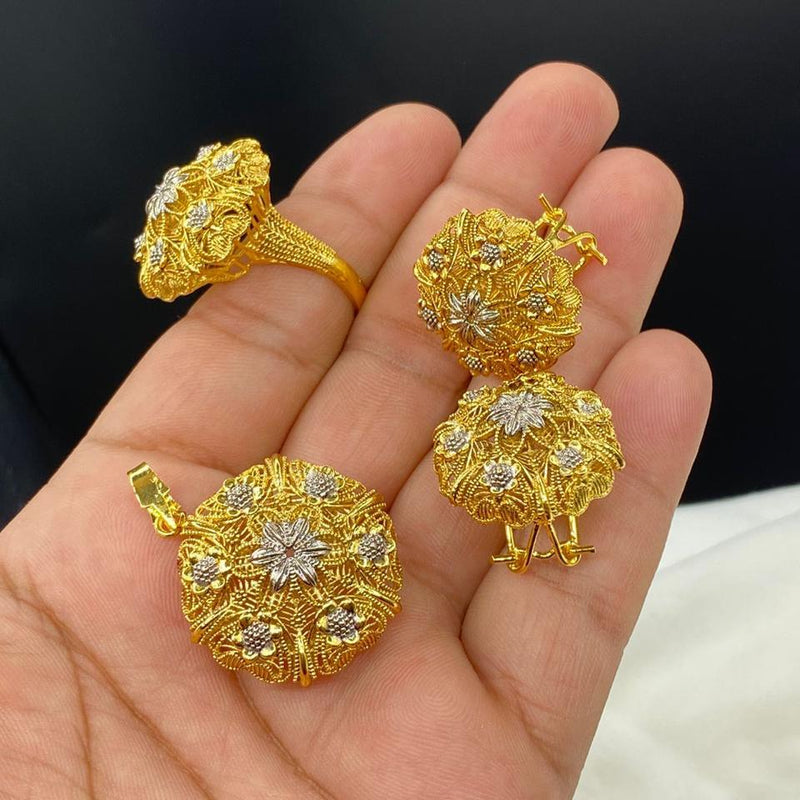 RP gold plated floral (3-in-1) sets