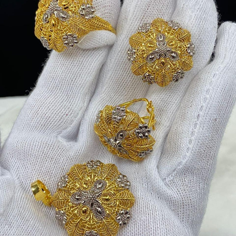 RP gold plated floral (3-in-1) sets