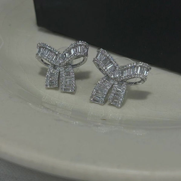 Stunning Zirconia Bow studs