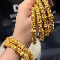 18K Gold Dip African Gold plated Bangles