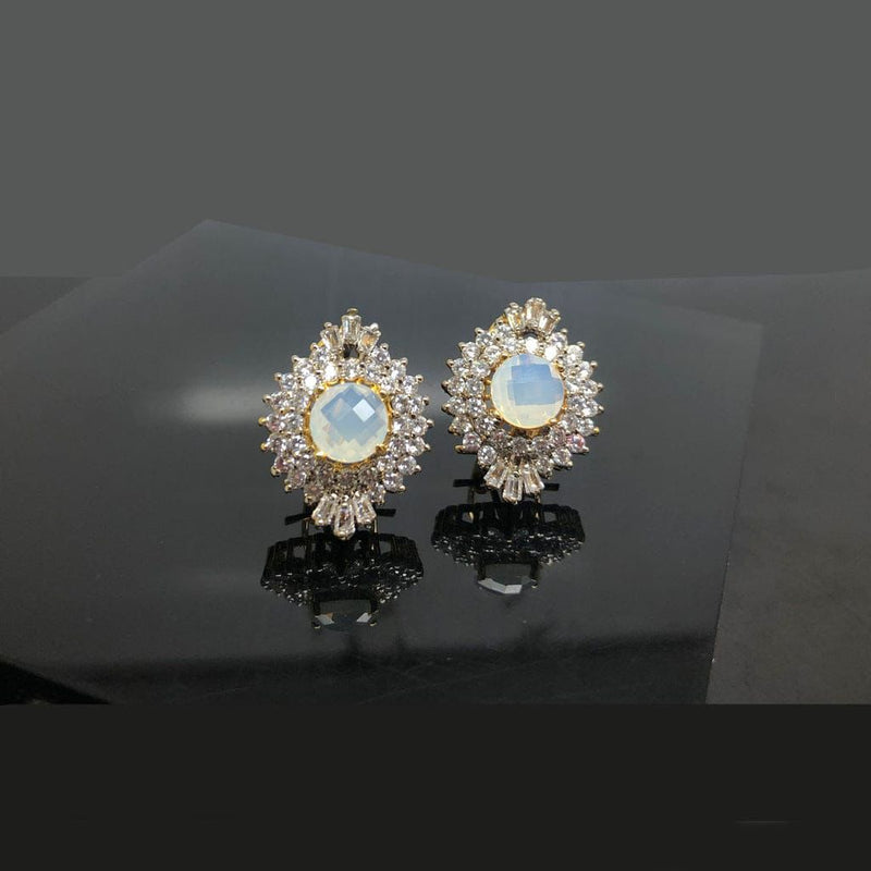 American Diamond stones Gold plated Studs