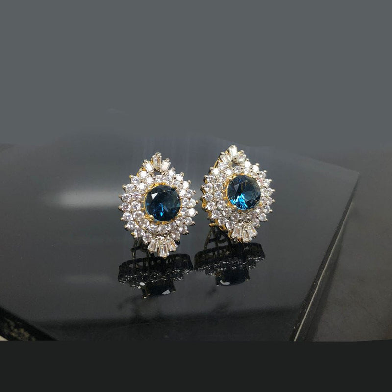 American Diamond stones Gold plated Studs