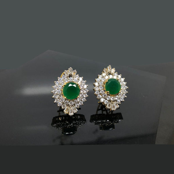 American Diamond stones Gold plated Studs