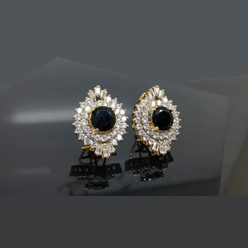 American Diamond stones Gold plated Studs