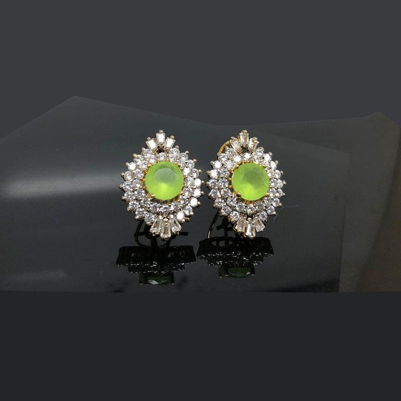 American Diamond stones Gold plated Studs