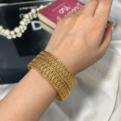 GOLD IMITATION BANGLES (PAIR)