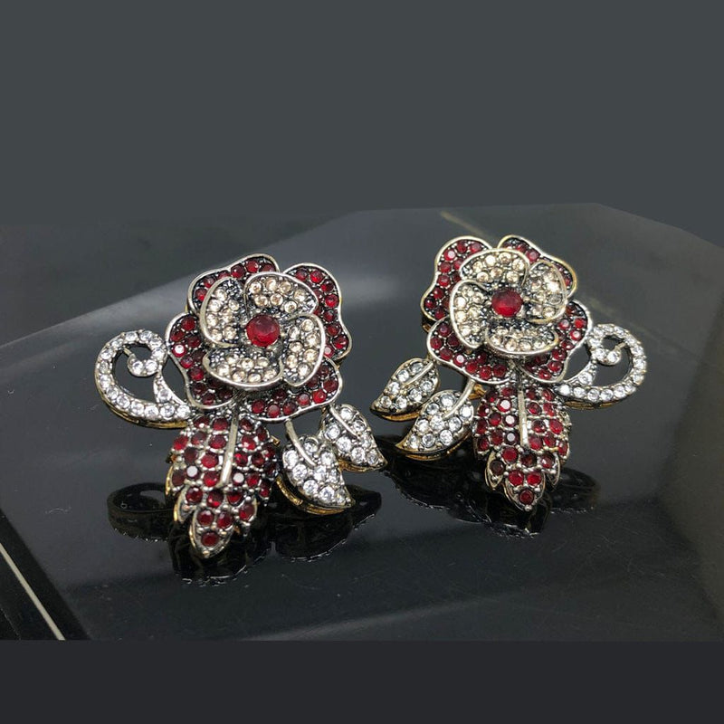 Gold-plated zirconic3D Floral studs