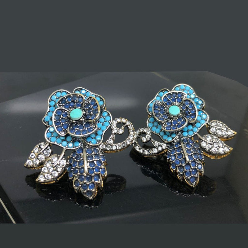 Gold-plated zirconic3D Floral studs