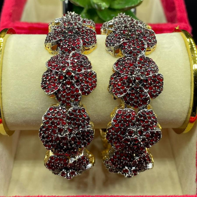 3D Floral openable goldplated bangles (single)