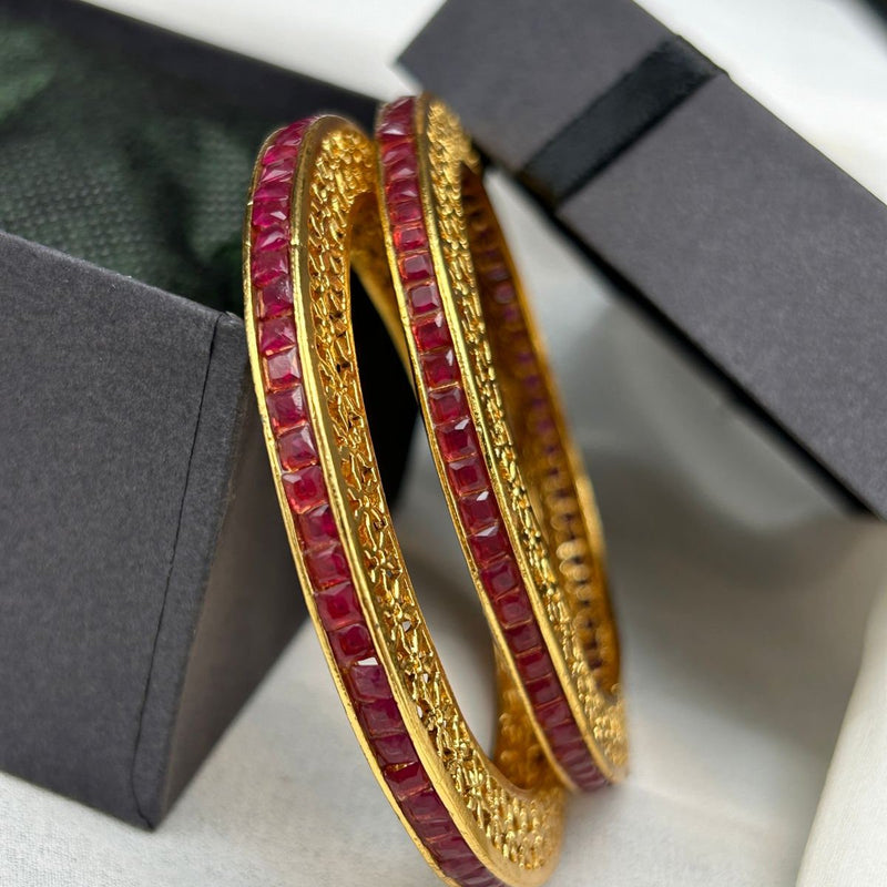 DAFFO Premium Invisible setting stones bangles (SIZE 2.4)