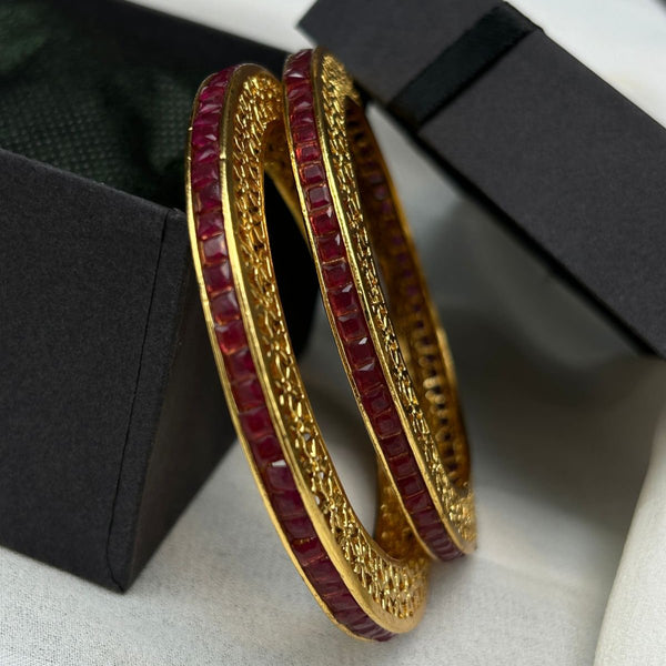 DAFFO Premium Invisible setting stones bangles (SIZE 2.4)