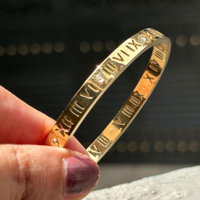 18K goldplated openable bangle