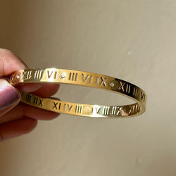 18K goldplated openable bangle