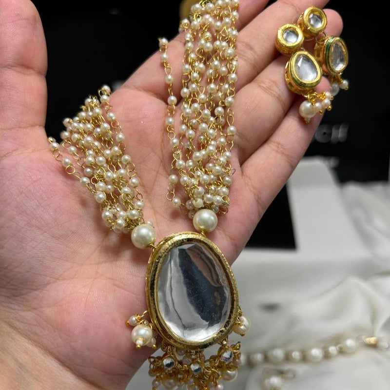 Kundan Mala in multi pearls layer