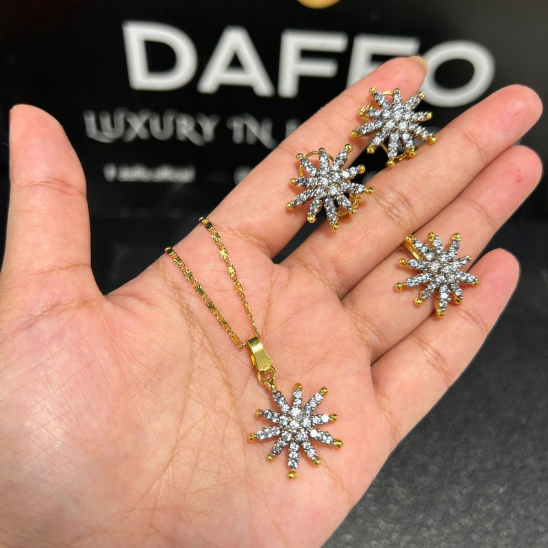 Daffo diamond cut goldplated 3-in-1 combo set