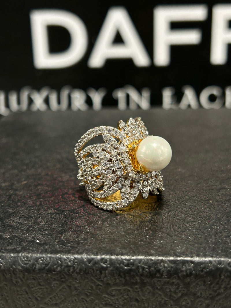 DAFFO DESIGNER ADJUSTABLE RING Goldplated