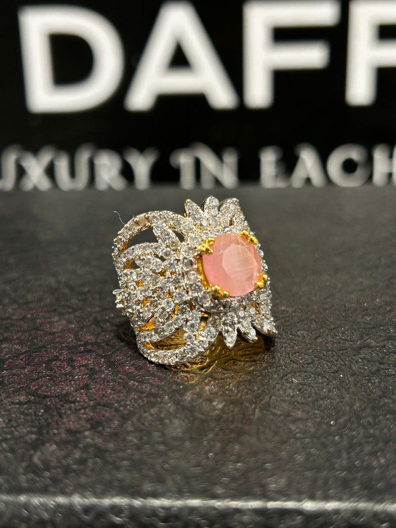 DAFFO DESIGNER ADJUSTABLE RING Goldplated