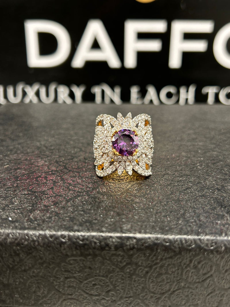 DAFFO DESIGNER ADJUSTABLE RING Goldplated