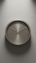 Brushed Pewter Silent Sweep Clock