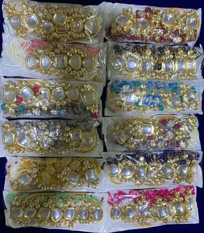 ORIGINAL Kundan Bridal set WITH MEENA KARI AT BACK