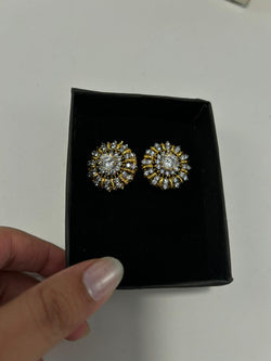 Diamomd cut goldplated studs