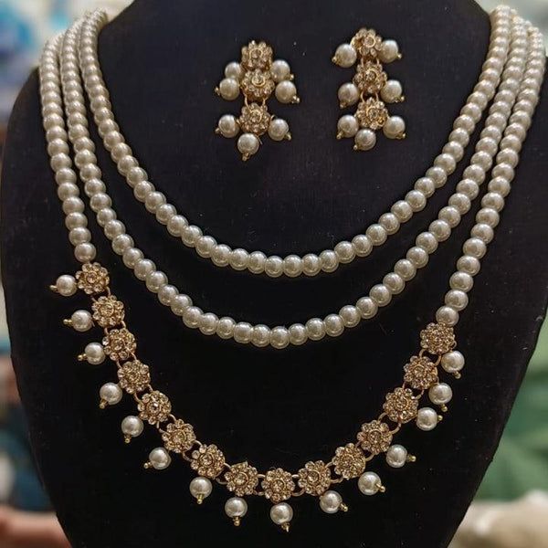 Daffo High quality TRIPPLE LAYER pearls Mala set